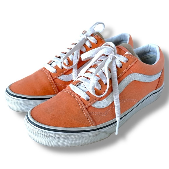 Vans Shoes - Vans Old Skool Cadmium Orange and True White Sneakers Sz 8 (W) / 6.5 (M)